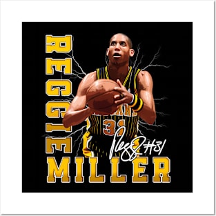 Reggie Miller Choke Sign Basketball Legend Signature 80S 90S Bootleg Rap Posters and Art